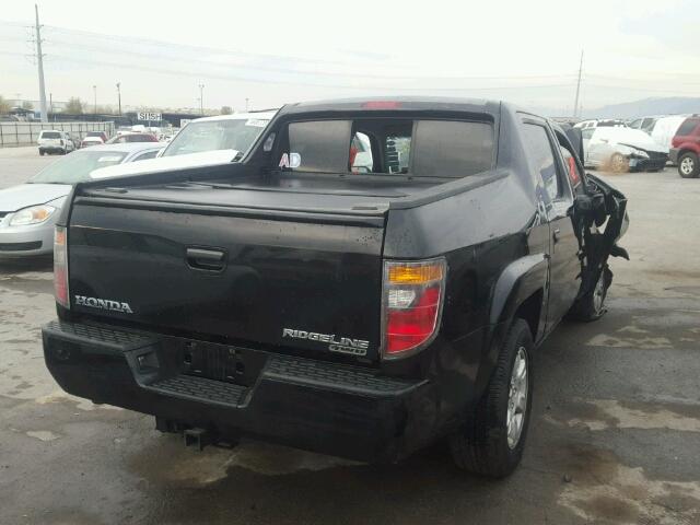 2HJYK16447H547089 - 2007 HONDA RIDGELINE BLACK photo 4