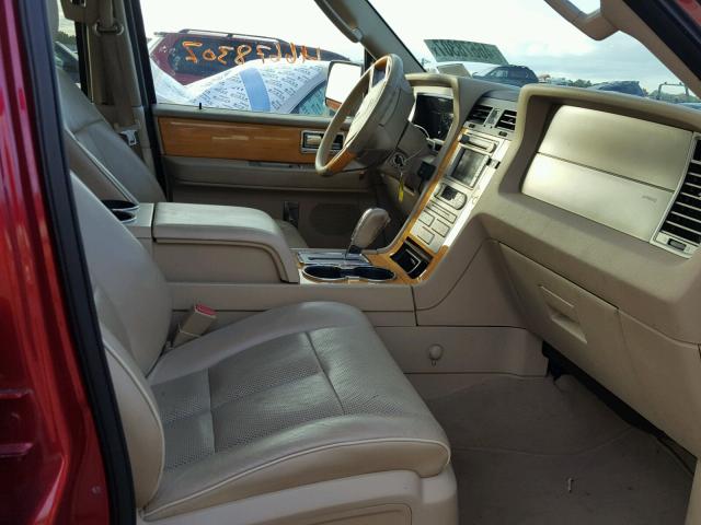 5LMFU28587LJ07647 - 2007 LINCOLN NAVIGATOR RED photo 5
