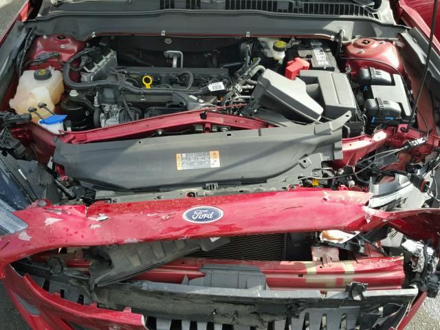 3FA6P0H77GR215415 - 2016 FORD FUSION SE RED photo 7