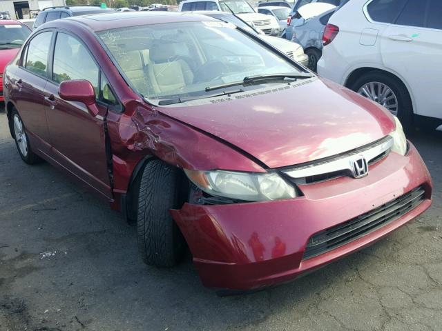 1HGFA16816L127214 - 2006 HONDA CIVIC EX RED photo 1