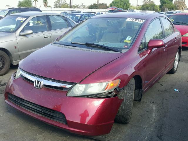 1HGFA16816L127214 - 2006 HONDA CIVIC EX RED photo 2