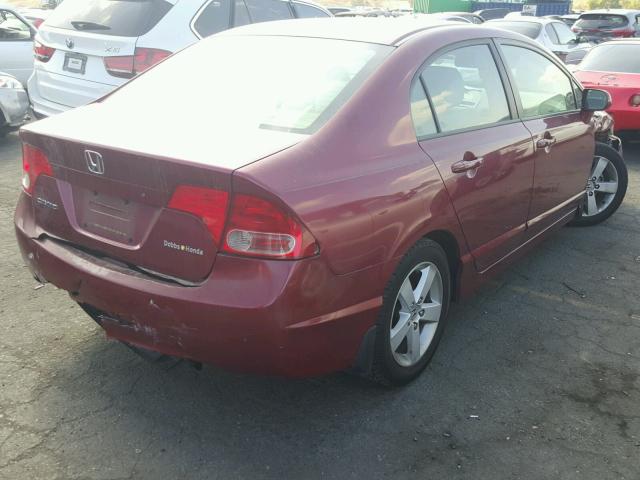 1HGFA16816L127214 - 2006 HONDA CIVIC EX RED photo 4