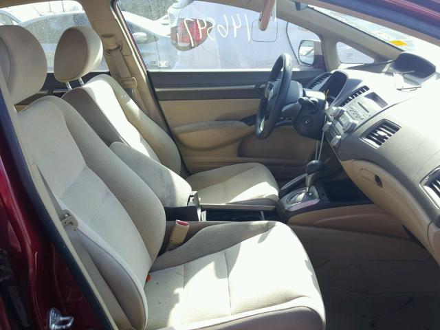 1HGFA16816L127214 - 2006 HONDA CIVIC EX RED photo 5