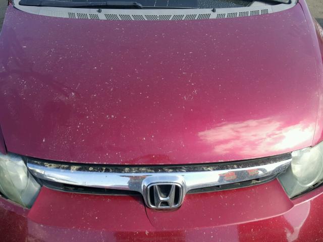 1HGFA16816L127214 - 2006 HONDA CIVIC EX RED photo 7