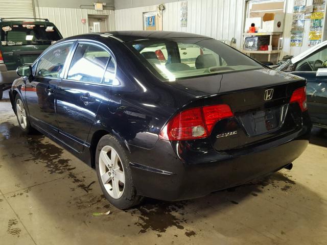 1HGFA16857L134538 - 2007 HONDA CIVIC EX BLACK photo 3