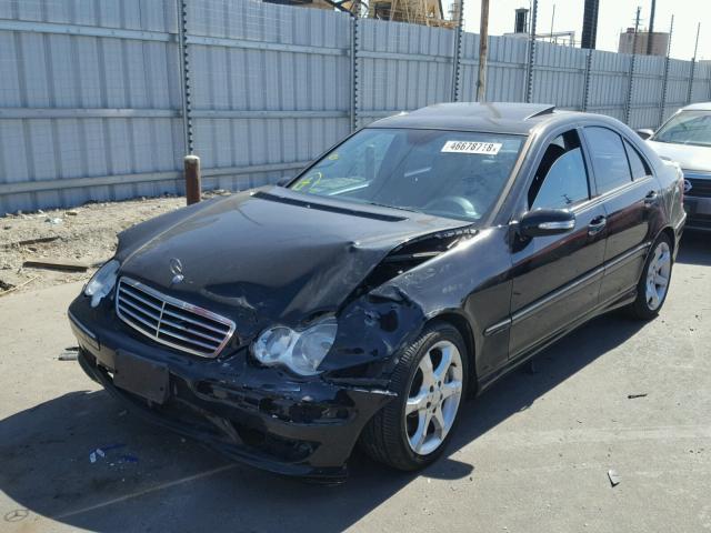 WDBRF52H17F901244 - 2007 MERCEDES-BENZ C 230 BLACK photo 2