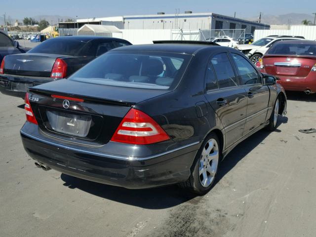 WDBRF52H17F901244 - 2007 MERCEDES-BENZ C 230 BLACK photo 4