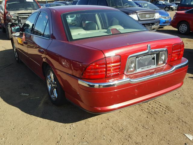1LNHM86SX2Y672808 - 2002 LINCOLN LS RED photo 3