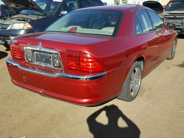 1LNHM86SX2Y672808 - 2002 LINCOLN LS RED photo 4