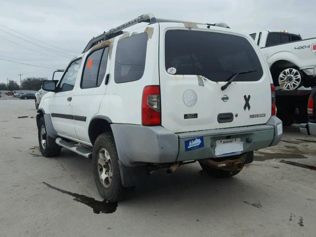 5N1ED28Y11C515858 - 2001 NISSAN XTERRA XE WHITE photo 3