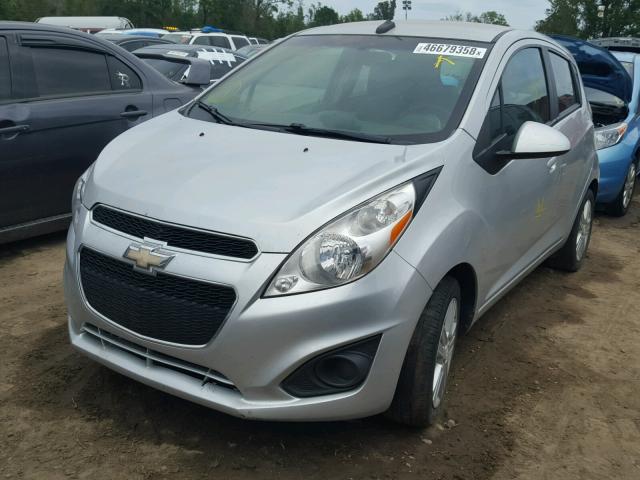 KL8CD6S91EC444891 - 2014 CHEVROLET SPARK 1LT SILVER photo 2