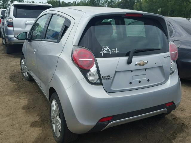 KL8CD6S91EC444891 - 2014 CHEVROLET SPARK 1LT SILVER photo 3