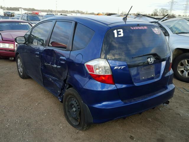 JHMGE8H2XAC007878 - 2010 HONDA FIT BLUE photo 3