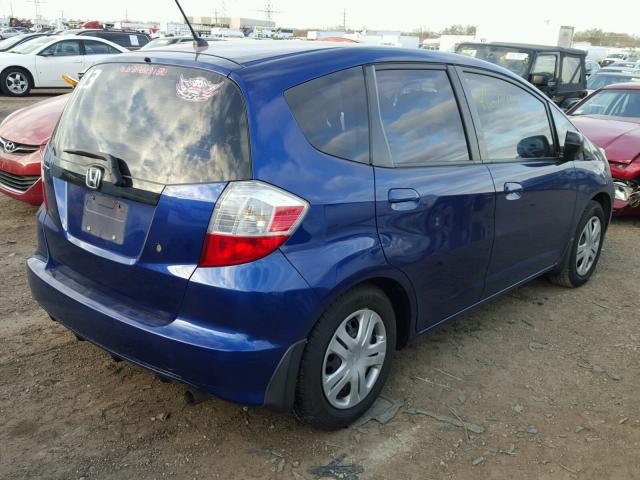 JHMGE8H2XAC007878 - 2010 HONDA FIT BLUE photo 4