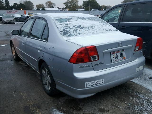 JHMES26714S001991 - 2004 HONDA CIVIC EX SILVER photo 3