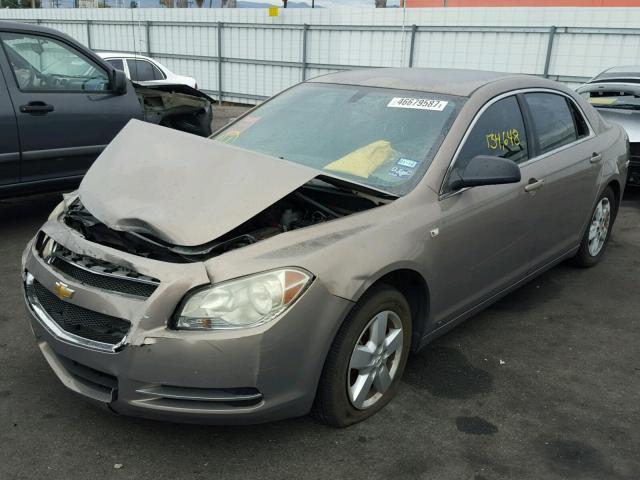 1G1ZG57B98F217393 - 2008 CHEVROLET MALIBU LS BEIGE photo 2