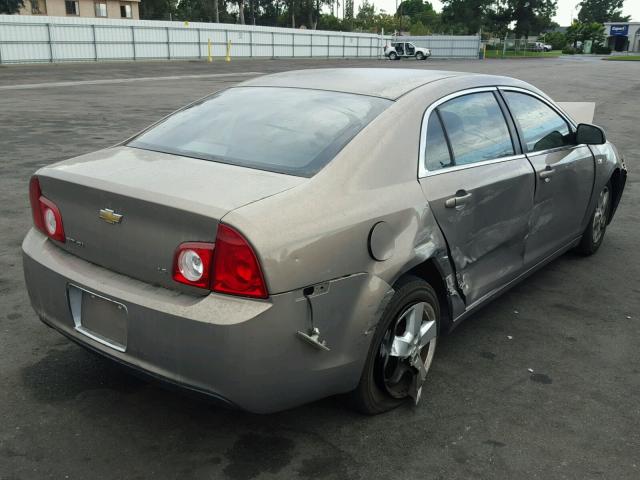 1G1ZG57B98F217393 - 2008 CHEVROLET MALIBU LS BEIGE photo 4