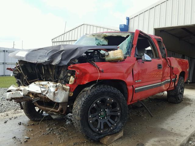 2GCEK19T0X1166665 - 1999 CHEVROLET SILVERADO RED photo 2