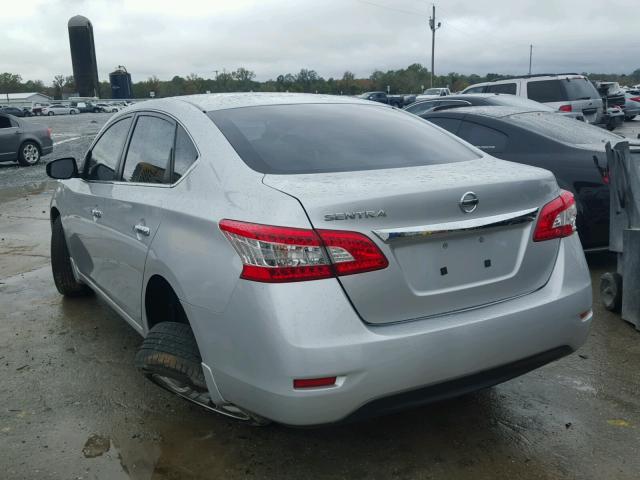 3N1AB7APXFY277761 - 2015 NISSAN SENTRA S SILVER photo 3