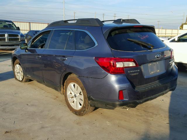 4S4BSAFC3H3365319 - 2017 SUBARU OUTBACK 2. BLUE photo 3