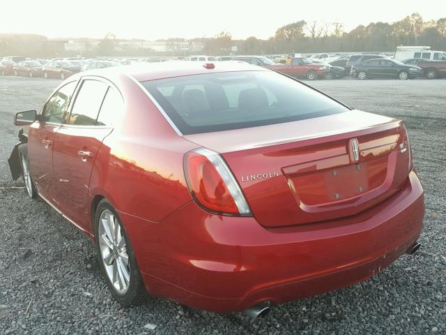 1LNHL9FTXBG613006 - 2011 LINCOLN MKS RED photo 3