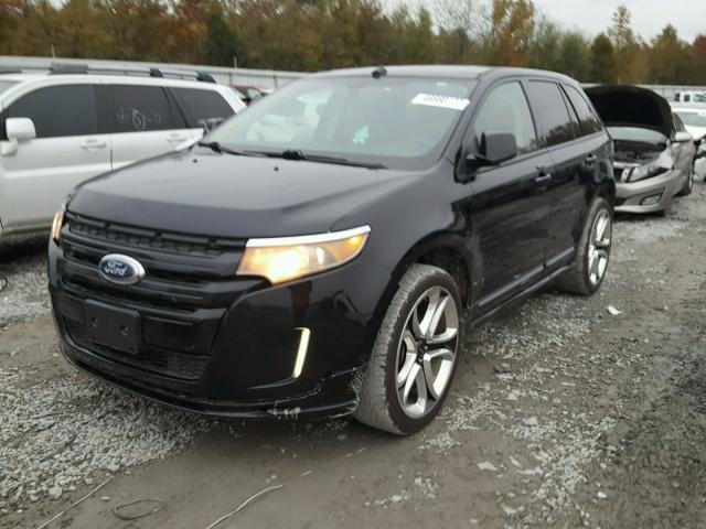 2FMDK3AK3BBA59196 - 2011 FORD EDGE SPORT BLACK photo 2