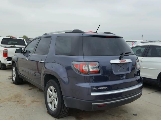 1GKKRNED9DJ258173 - 2013 GMC ACADIA SLE BLUE photo 3