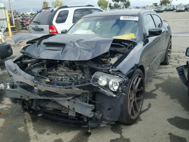 2B3KA73W27H726786 - 2007 DODGE CHARGER SR BLACK photo 2