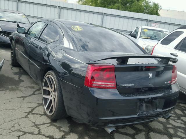 2B3KA73W27H726786 - 2007 DODGE CHARGER SR BLACK photo 3