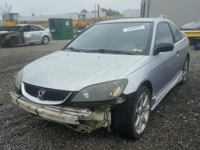 1HGEM22174L018397 - 2004 HONDA CIVIC DX V SILVER photo 2