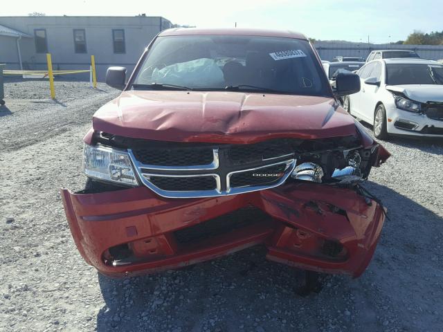 3C4PDCAB1FT587471 - 2015 DODGE JOURNEY SE RED photo 9