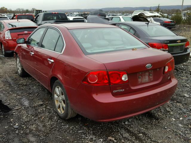 KNAGE123775154535 - 2007 KIA OPTIMA LX RED photo 3