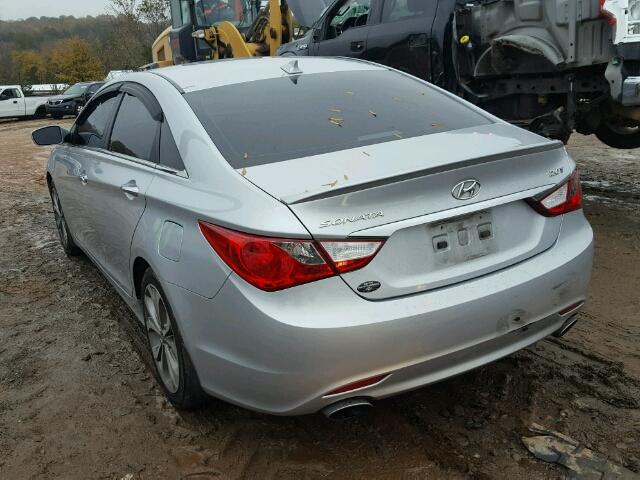 5NPEC4AB7DH801764 - 2013 HYUNDAI SONATA SE SILVER photo 3