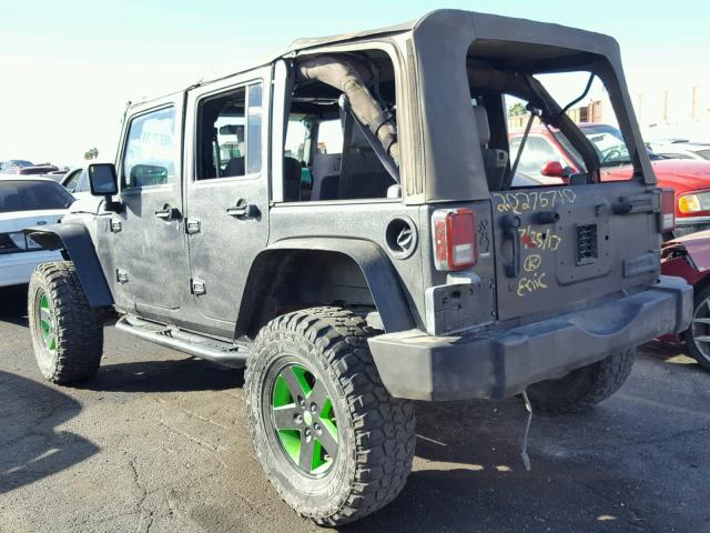 1J4GA39127L158027 - 2007 JEEP WRANGLER BLACK photo 3