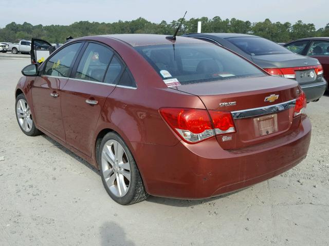 1G1PH5SC6C7297582 - 2012 CHEVROLET CRUZE LTZ BROWN photo 3