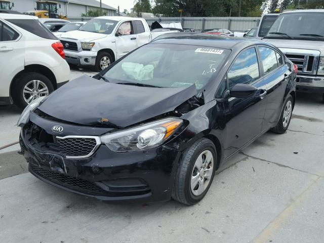 KNAFK4A65F5380606 - 2015 KIA FORTE LX BLACK photo 2