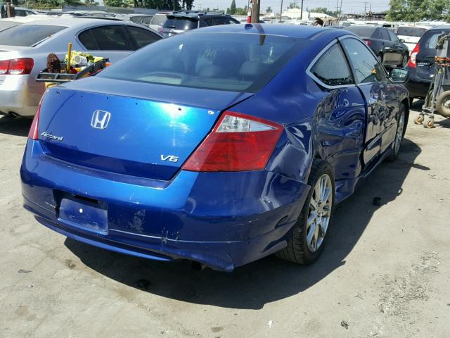 1HGCS228X8A004148 - 2008 HONDA ACCORD EXL BLUE photo 4