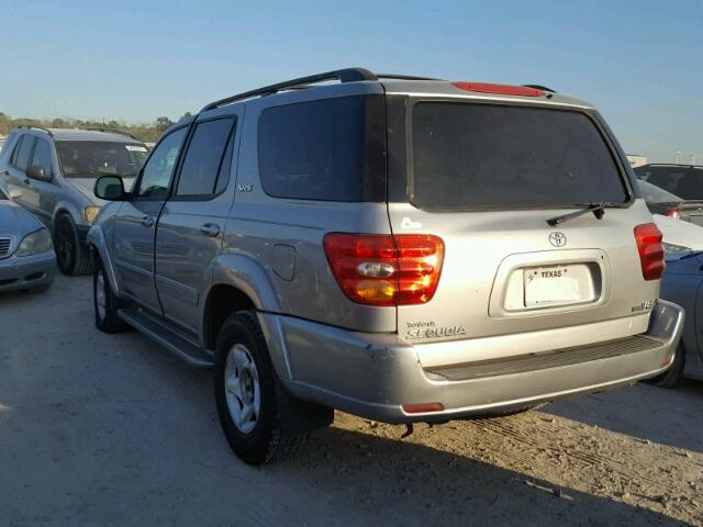 5TDZT34A82S125329 - 2002 TOYOTA SEQUOIA SR GRAY photo 3