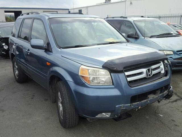 5FNYF28557B008846 - 2007 HONDA PILOT EXL BLUE photo 1