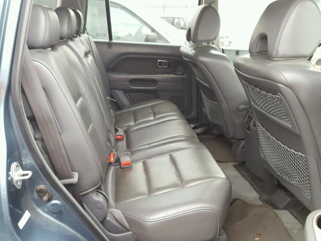 5FNYF28557B008846 - 2007 HONDA PILOT EXL BLUE photo 6