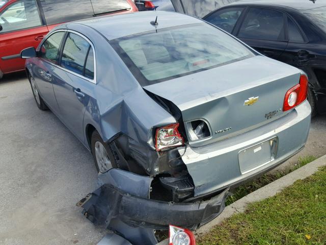 1G1ZG57B584211263 - 2008 CHEVROLET MALIBU LS Mavi foto 3
