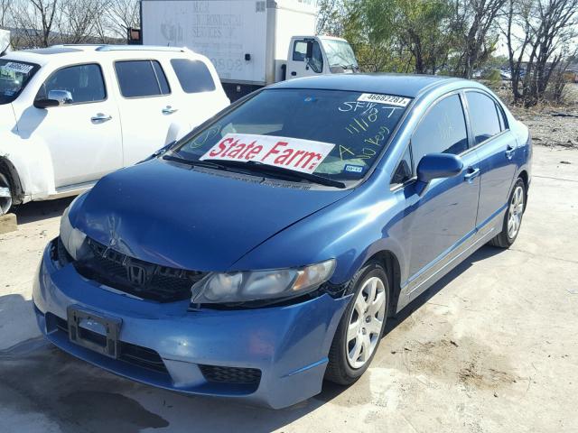 2HGFA165X9H501990 - 2009 HONDA CIVIC LX BLUE photo 2