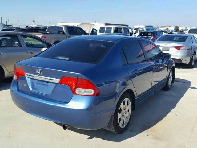 2HGFA165X9H501990 - 2009 HONDA CIVIC LX BLUE photo 4