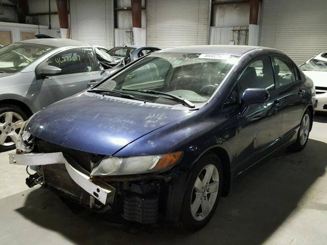 1HGFA16868L055090 - 2008 HONDA CIVIC EX BLUE photo 2