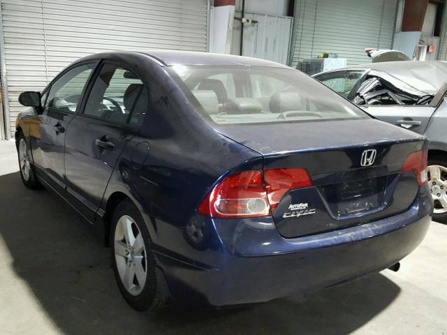 1HGFA16868L055090 - 2008 HONDA CIVIC EX BLUE photo 3