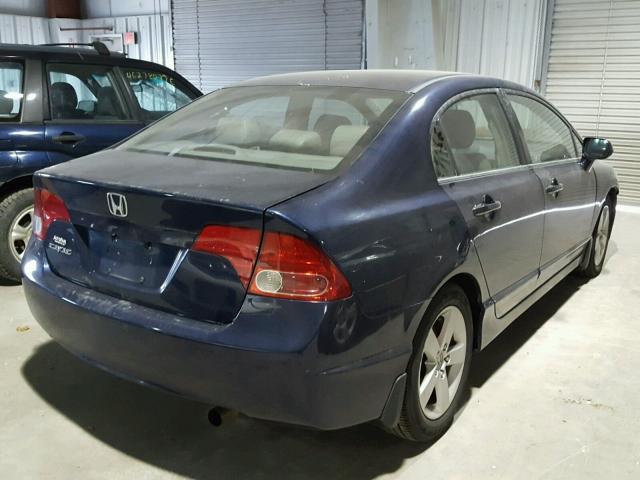 1HGFA16868L055090 - 2008 HONDA CIVIC EX BLUE photo 4