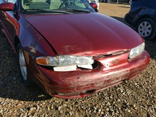 1G3NL52E62C140252 - 2002 OLDSMOBILE ALERO GL MAROON photo 9