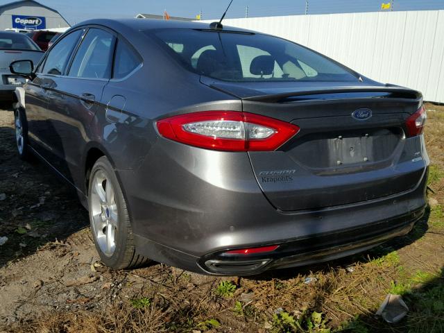 3FA6P0H98ER314582 - 2014 FORD FUSION SE CHARCOAL photo 3