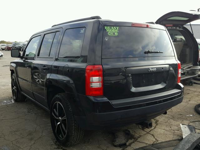 1C4NJPBB6ED754112 - 2014 JEEP PATRIOT SP BLACK photo 3