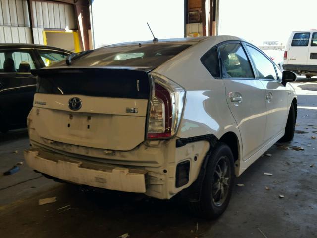 JTDKN3DU6D1636611 - 2013 TOYOTA PRIUS 白色 照片 4